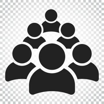 Group of people vector icon. Persons icon illustration. Simple business conce Stock Illustration