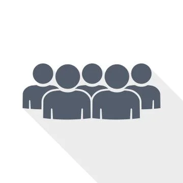 Group of people vector icon, team, teamwork concept flat design illustration  Stock Illustration