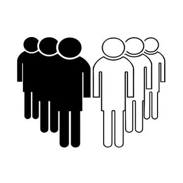 Group of people vector Stock Illustration