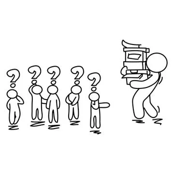 Group of people waiting in line for a library book Иллюстрация