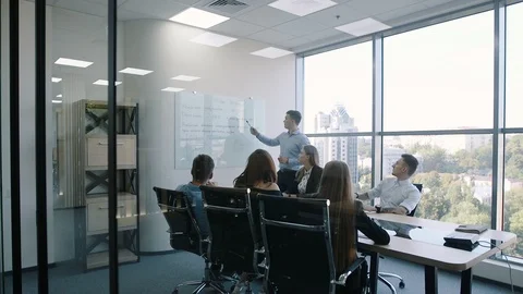 Group of people working in the office. Teamwork Видео 98502178