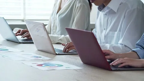 Group of people working in the office. Teamwork of business. Video stock 134625341