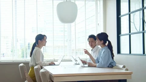 Group of people working in the office. Teamwork of business. Stock Footage 134633386
