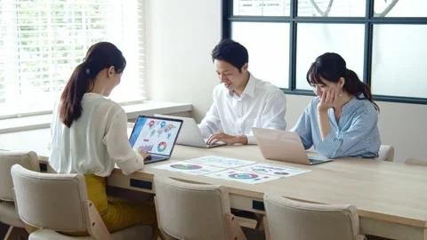 Group of people working in the office. Teamwork of business. Stock Footage 138873740