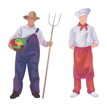Group of people working professions on a white background - Vector Stock Illustration