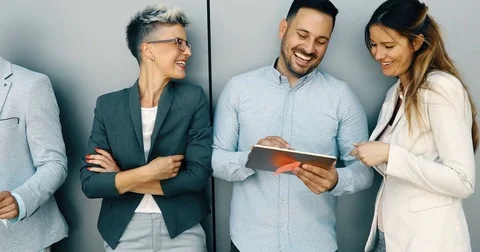 Group of perspective designers discussing in office Stock Footage 80276845