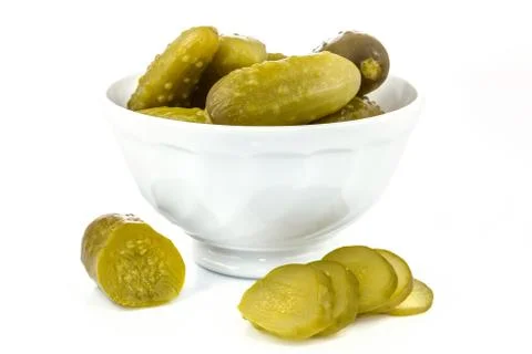 Group of pickled cucumber Stock Photos