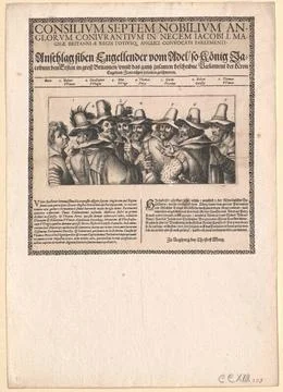 Group picture The conspirators of the Gunpowder plot. Copyright: xpiemagsx... Fotos de archivo