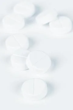 Group of pills on white background Foto stock