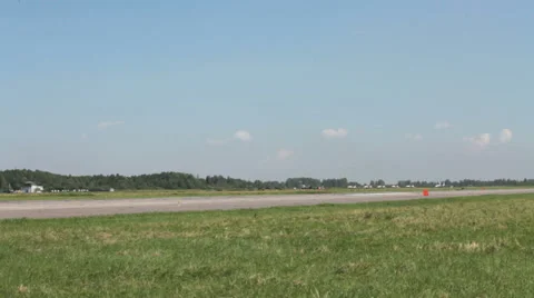 Group of planes taking off from the airfield Stock Footage 28880760