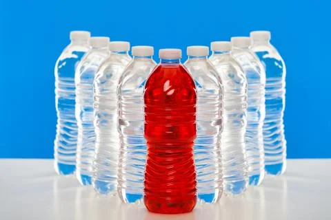 Group of plastic bottles Stock Photos