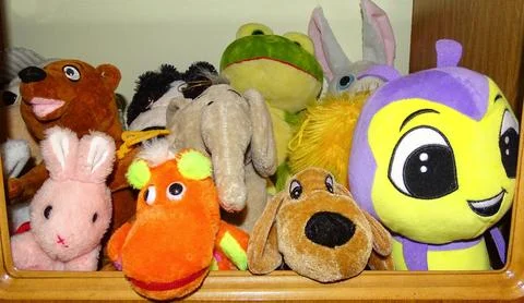 Group of plush toys. Different models 写真素材