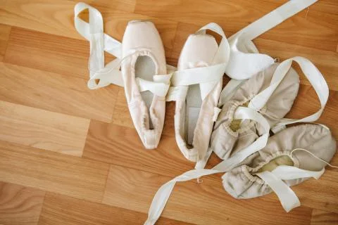 Group of pointe shoes Stock Photos