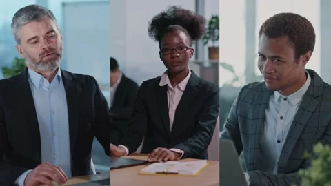Group Portrait of Three Diverse Multi-Generation People African and Caaucasian Stock Footage 153937033