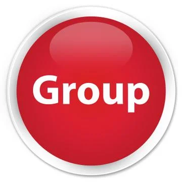 Group premium red round button Stock Illustration