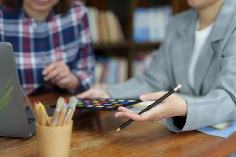 A group of professional web developer and graphic designer Stock Photos