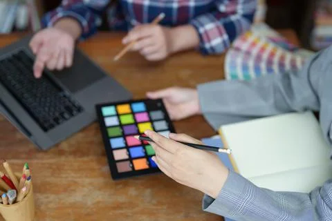 A group of professional web developer and graphic designer Foto stock