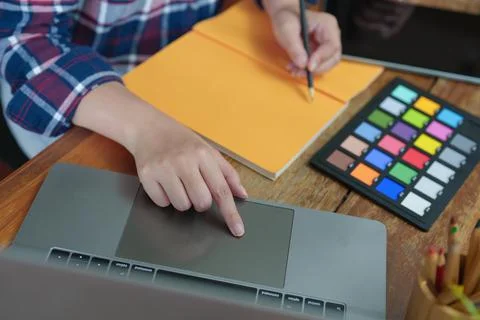 A group of professional web developer and graphic designer Stock Photos