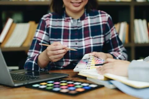 A group of professional web developer and graphic designer Stock Photos