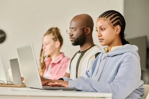 Group of programmers working on computers Stock-Fotos