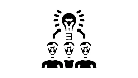 Group project education platform glyph icon animation Stock Footage 326731784