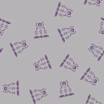 Group project education platform glyph vector seamless pattern イラスト素材