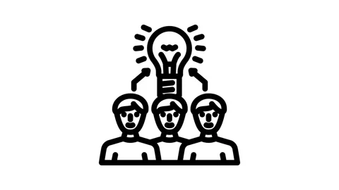 Group project education platform line icon animation Stock Footage 326749370
