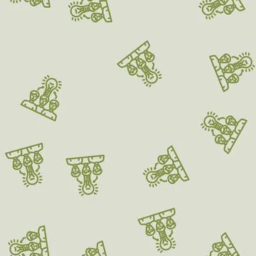 Group project education platform line vector seamless pattern Stock Illustration