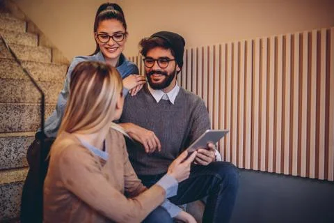 Group projects are always fun Stock Photos