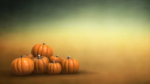 Group of pumpkin patch render  vegetable group  4K with color background 스톡 일러스트