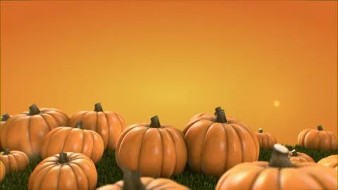 Group of pumpkin patch render  vegetable group with color background Stock Illustration