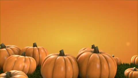 Group of pumpkin patch render  vegetable group with color background Stock Illustration