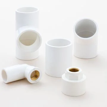 Group of PVC connection in studio Stock Photos