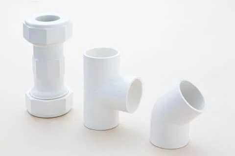 Group of PVC connection in studio Foto stock