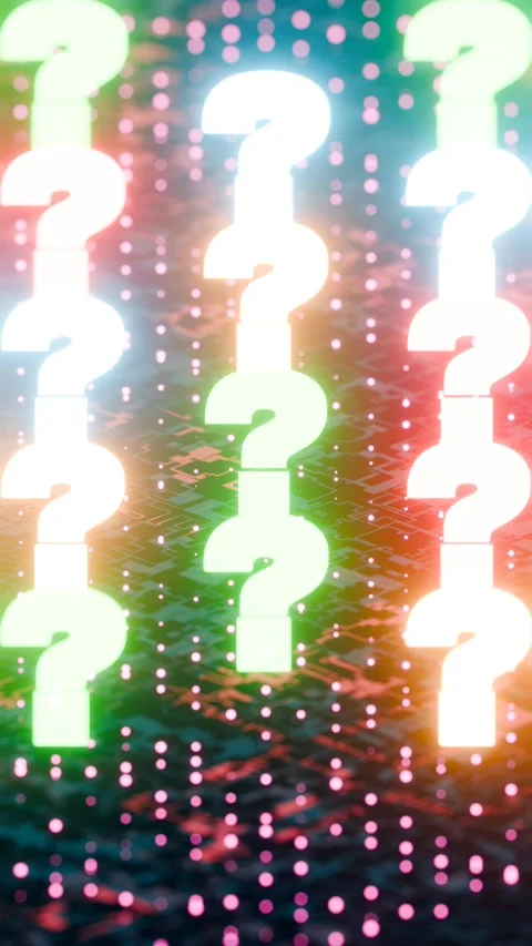 A group of question marks on a colorful background Stock Footage 309926151