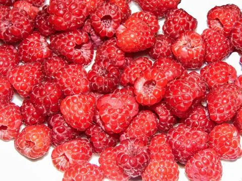Group of raspberry fruit - closeup, macro Fotos de archivo