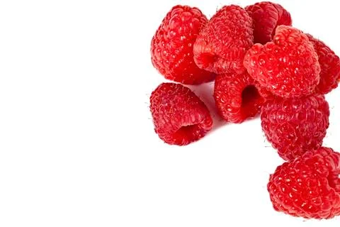 Group of raspberry fruit Stock Photos