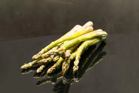Group of raw asparagus 스톡 사진