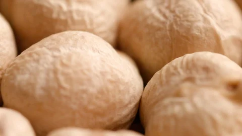 Group of raw chickpeas rotating in а circle Stock Footage 119896941