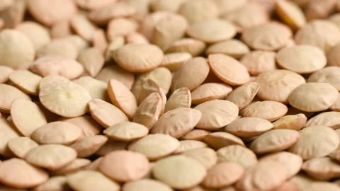Group of raw lentils in motion Video stock 119964982