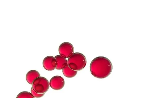 Group of red bubbles Stock Photos