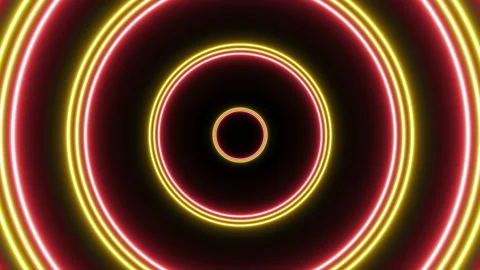 Group of red, orange and yellow circles seamless loop animation Stock Footage 152111487