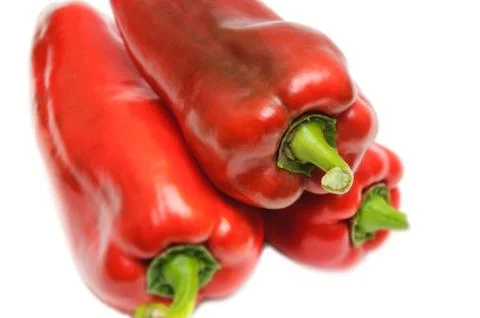 Group red pepper close up Stock Photos