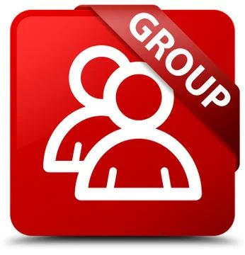 Group red square button red ribbon in corner Stock Illustration