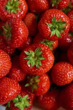 Group of red strawberries Foto stock
