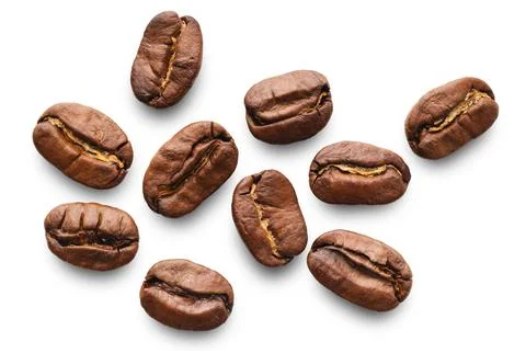 Group of roasted coffee beans Stock Photos