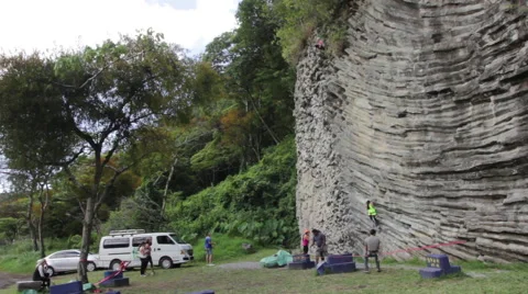 Group of Rock Climbers 4 Stock Footage 59729807