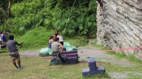 Group of Rock Climbers 7 Stock Footage 59730064