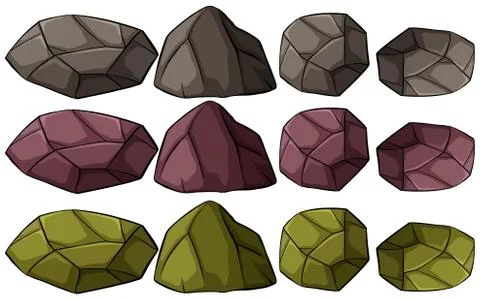 Group of rocks Stock Illustration