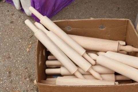 Group of rolling pin Stock Photos